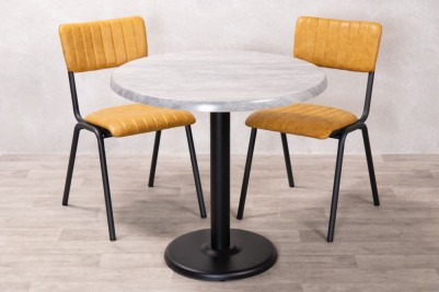 Cement Round Café Indoor Table Set