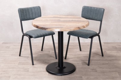Rustic Maple Round Café Indoor Table Set