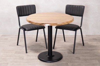 Aged Pine Round Café Indoor Table Set