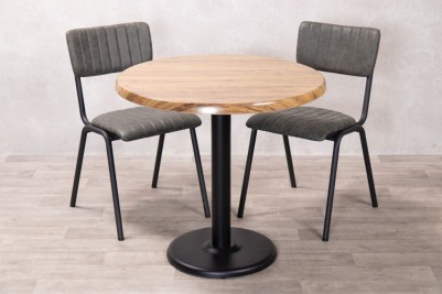 Aged Pine Round Café Indoor Table Set