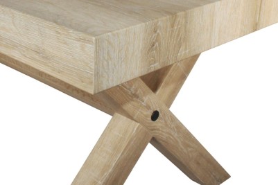 Rutland Oak Effect X-Frame Dining Table