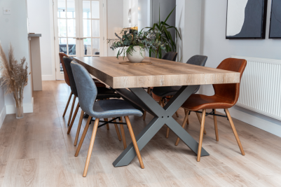 x frame dining table