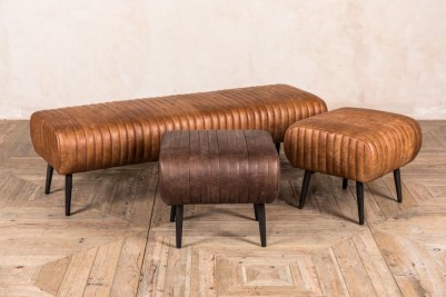 leather dining bench