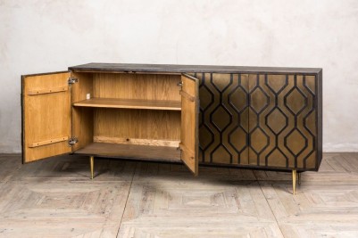 brass fronted sideboard