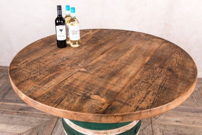 vintage round barrel table
