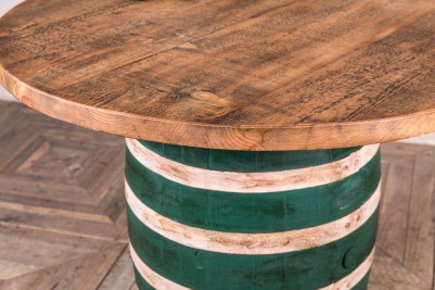 wooden keg table