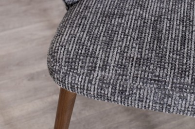 grey steel dining chair seat