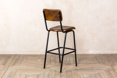 brown leather bar stools