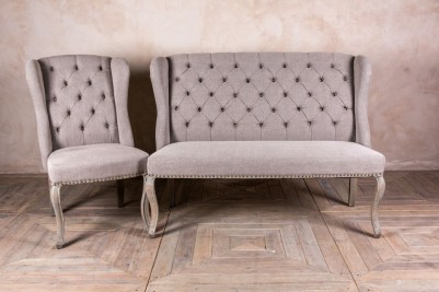grey wingback sofa