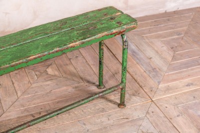 distressed dining bench