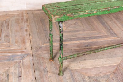 vintage green dining bench