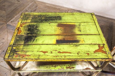 distressed painted coffee table