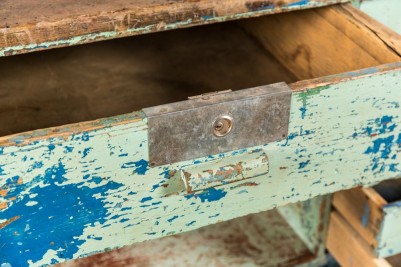 blue wooden sideboard