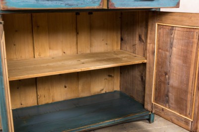vintage blue painted cabinet