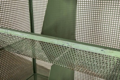 green metal rack