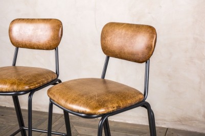 tan leather stool