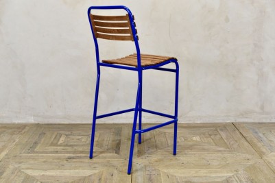 blue outdoor bar stool
