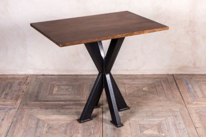 large copper top poseur table