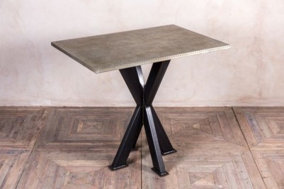 large zinc top poseur table