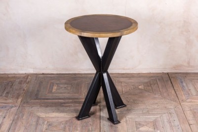round copper top poseur table