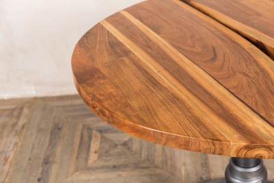 cafe table with wooden top