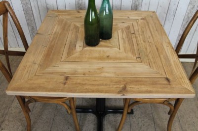 reclaimed pine table top cafe table