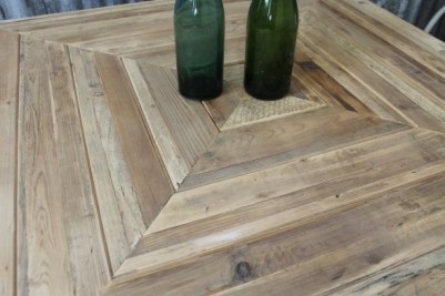 restaurant table with pine table top