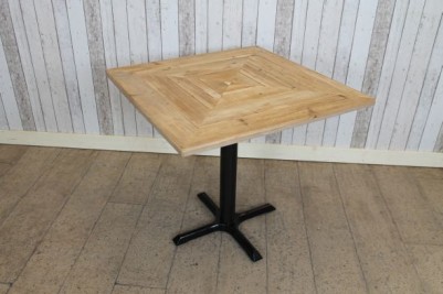 rustic reclaimed pine bistro table