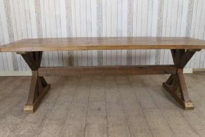 handmade reclaimed pine dining table