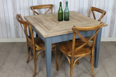 pine dining table with four leg base