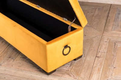 golden blanket box with storage