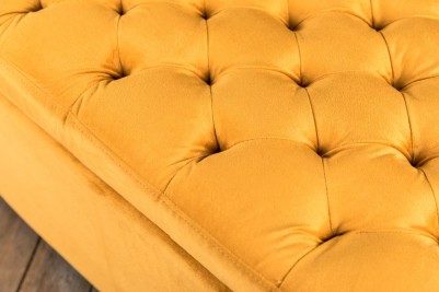 mustard velvet storage seat