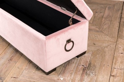 pink velvet storage box