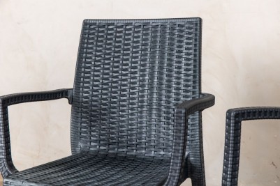 grey rattan chair