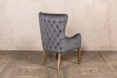 button back grey chair