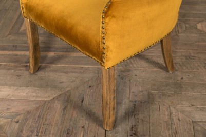 mustard velvet dining chair