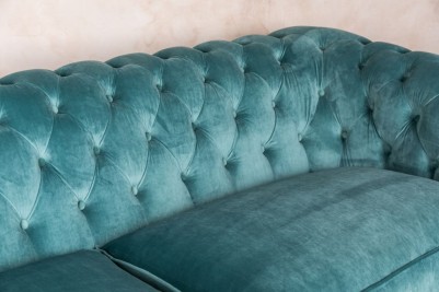 light blue velvet sofa