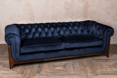 navy velvet sofa