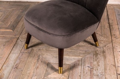 velvet grey cocktail chair