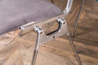grey metal vintage chair