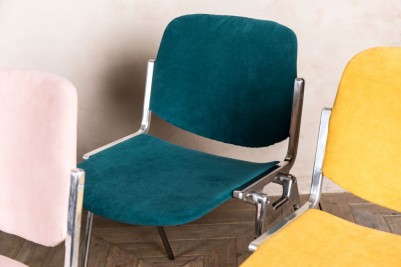 upholstered teal chair