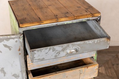 Vintage Industrial Narrow Metal Cupboards