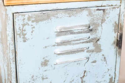 Vintage Industrial Narrow Metal Cupboards