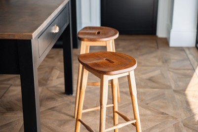 vintage style oak stool