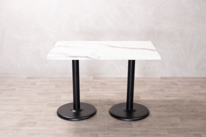 white-marble-rectangle-cafe-table-round-bases