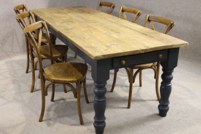 rustic pine top table
