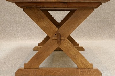 Oak x-framed kitchen table