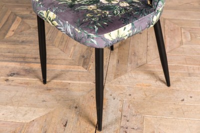 floral grey minimalist legged chair