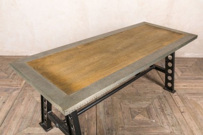 metal edged dining table
