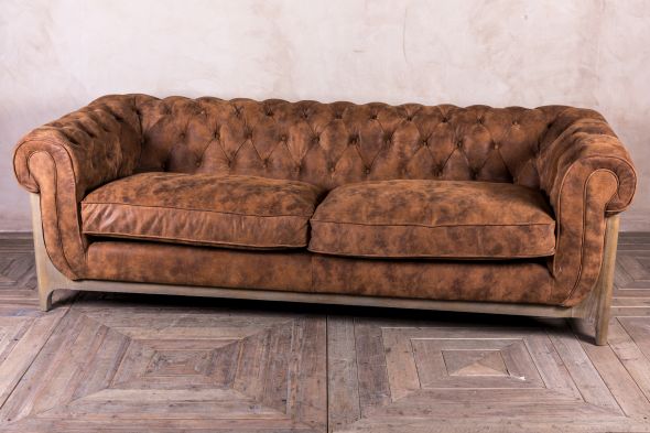 Tufted Sofa Leather Chesterfield Sofa Peppermill Interiors